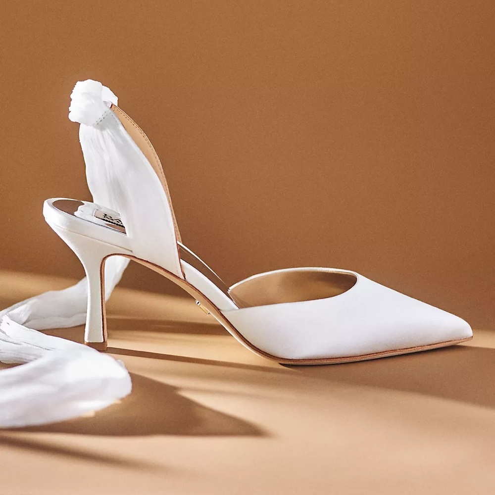 Badgley Mischka Blaze Satin Bow Heels